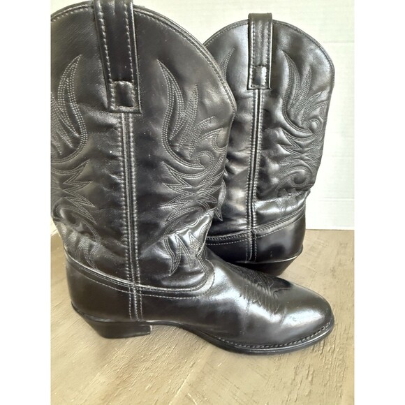 Laredo Other - Laredo Western Cowboy Boots Paris 4240 Black Leather Stitched MEN’S 10.5 EW